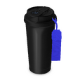 Termokubek Regina ze stali nierdzewnej To Go, czarny/niebieski
