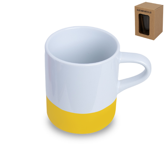 Kubek Lily To Go, biały/żółty